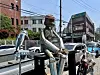 A statue along the main street of Mullae-dong [LEE JIAN]