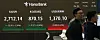 A screen in Hana Bank's trading room in central Seoul shows the Kospi closing at 2,712.14 points on Thursday, down 32.91 points, or 1.2 percent, from the previous trading session. [YONHAP]