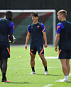Hwang Hee-Chan trains with the RC Leipzig squad in this picture posted on the club's Instagram page on Aug. 4. [SCREEN CAPTURE]