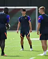 Hwang Hee-Chan trains with the RC Leipzig squad in this picture posted on the club's Instagram page on Aug. 4. [SCREEN CAPTURE]