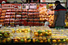 Boxes of fruits and vegetable for sale at a discount supermarket in Seoul on Monday. Prices of fruits and vegetables are spiking as many farms have been damaged by the recent heavy downpours. This month, the wholesale price of Nappa cabbages surged 84 percent compared to a year ago, while squash prices went up 73 percent. The government last week announced that it will release its stockpile in trying to lower the surging fresh produce prices. [YONHAP]