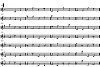 First part of the music score of 'Viral Counterpoint of the Coronavirus Spike Protein for solo violin,' which violinist Won Hyung-joon performed last year. [LINDENBAUM]