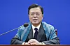 President Moon Jae-in speaks at the virtual 28th APEC summit on Friday. [YONHAP]