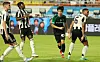 Team K League’s Kim Jin-gyu, center, celebrates after scoring in the first half of a Coupang Play Series game against Newcastle United at Suwon World Cup Stadium in Suwon, Gyeonggi on July 30. [NEWS1]