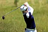 Ji Eun-hee tees off on the 14th hole during the final day of the Bank of Hope LPGA Match-Play Hosted by Shadow Creek at Shadow Creek Golf Course on Sunday in Las Vegas, Nevada. [AFP/YONHAP]