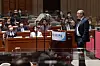 Bill Gates, the co-founder of Microsoft and co-chairperson of the Bill & Melinda Gates Foundation, speaks at the National Assembly on Tuesday. [YONHAP]