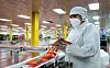 An employee at Nongshim's Rancho Cucamonga plant tests the manufacturing facility before the plant opens in April. The plant will make ramyeon products that sell in United States, Canada and Mexico. [NONGSHIM]