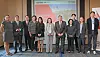 Ambassador of Peru to Korea Daúl Matute Mejía, seventh from left, Peruvian investment agency ProInversión’s director on project portfolios María Susana Morales, sixth from left, and representatives of Posco E&C and other engineering companies in Korea attend a seminar on investment opportunities in Peru organized by the embassy at the Four Seasons Seoul on Friday. [PARK SANG-MOON]