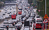 South-bound lanes on Gyeongbu Expressway is seen congested near Jamwon Interchange in southern Seoul on Oct.3, the first day of Chuseok holiday. [NEWS1]