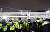 Police personnel stand in front of the National Assembly in western Seoul on Wednesday. [YONHAP]