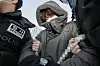 Murder suspect Lee Ki-young is escorted by the police in Ilsan, Gyeonggi, on Wednesday before getting on a van to the prosecutors' office. [YONHAP]