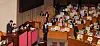 National Assembly Speaker Kim Jin-pyo announces the passage of the impeachment motion against Interior Minister Lee Sang-min at the National Assembly in Yeouido, western Seoul on Wednesday. [NEWS1]