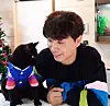 Entertainer Park Su-hong and his cat, Dahong. [INSTAGRAM CAPTURE]