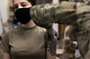 A medical staff member at the U.S. Army base in Osan, Gyeonggi, gets vaccinated against Covid-19 on Dec. 29. [NEWS1]