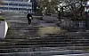 A Gyeongsang-based university's campus is pictured on March 2, after the school's spring semester started. The picture shows only one student walking up the stairs. [YONHAP]