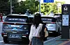 Self-driving cars are parked at a pilot zone for autonomous vehicles in Mapo District, western Seoul, on Thursday. [NEWS1]