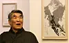 Poet Kim Ji-ha during a press preview of his solo exhibition featuring his ink paintings in central Seoul on Oct. 31, 2014. Kim, a Korean poet and democracy activist, died at the age of 81 on Sunday. [YONHAP]