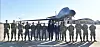 Defense Minister Lee Jong-sup, seventh from right, and his U.S. counterpart Lloyd Austin, eighth from left, pose for a photo against the backdrop of a B-1B strategic bomber at the Joint Base Andrews in Prince George's County, Maryland, on Nov. 3. [YONHAP]