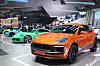 Porsche models are displayed at the Seoul Mobility Show at Kintex, Gyeonggi, on March 31. [YONHAP]