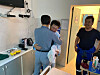 Two Korean workers of Daewoo E&C, center and right, were released on Friday, 17 days after they were kidnapped by an armed group in Nigeria. The photo was provided by Daewoo E&C. [YONHAP]