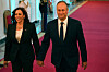 U.S. Vice President Kamala Harris and second gentleman Doug Emhoff are at the White House in Washington on Wednesday. Harris will visit Seoul later this month and meet with Korean President Yoon Suk-yeol. Emhoff led a U.S. delegation which attended Yoon's inauguration ceremony in May. [AFP/YONHAP]