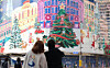 A department store in central Seoul is adorned with Christmas decorations on Oct. 29. [YONHAP]