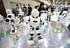 A group of AI robots show off their dancing skills at the 2023 Korea International EDU PLUS WEEK event which kicked off its three-day run at the Coex, southern Seoul, on Thursday. [NEWS1]
