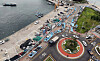 Boats move onto a road in Busan on Monday in preparation for Typhoon Maysak to make landfall in the area later this week. [YONHAP]