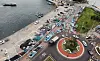 Boats move onto a road in Busan on Monday in preparation for Typhoon Maysak to make landfall in the area later this week. [YONHAP]