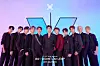 Boy band X1 in 2019, with Yo Han in the center [SWING ENTERTAINMENT]