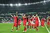The Taeguk Warriors celebrate after beating Portugal 2-1 and qualifying for the knockout stages on Friday evening at the Education City Stadium in Al-Rayyan, west of Doha. [AFP/YONHAP]