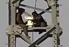 North Korean soldiers set up a surveillance camera on Tower No. 34 along the Gyeongui Line, just north of the Military Demarcation Line, in this image released by South Korea’s Joint Chiefs of Staff on March 27. [NEWS1]