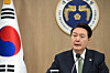President Yoon Suk Yeol speaks in a Cabinet meeting at the Yongsan presidential office in central Seoul Monday. [PRESIDENTIAL OFFICE]