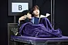 Actors Lee Tae-vin as Louis, right, and Son Ho-jun as Prior perform a scene from 'Angels in America' at Sungshin Women's University Mia Unjeong Green Campus in Gangbuk District, northern Seoul, on Wednesday. [LABAMINE]