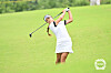 Yoon Ina plays her second shot on the 10th hole during the first round of the Hoban Seoul Shinmun Women's classic at H1 Club in Icheon, Gyeonggi on Friday. [KLPGA]