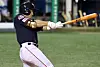 Son Ah-seop of the Lotte Giants hits an RBI double during a game against the LG Twins at Jamsil Baseball Stadium in southern Seoul on Sept. 29, 2020. [YONHAP]