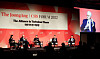 From left: former Foreign Minister Yun Byung-se, CSIS President John Hamre, Prof. Kim Jae-cheol, Foreign Affairs Editor Daniel Kurtz-Phelan and Prof. Choi Wooseon discuss U.S. foreign policy at the JoongAng-CSIS Forum ″The Alliance in Turbulent Times″ at the Shilla Hotel in Jung District, central Seoul on Thursday. [WOO SANG-JO]