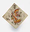 A kite with a painting of a dragon among the clouds. [PARK SANG-MOON]