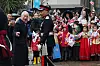 Charles is welcomed by the Korean community in New Malden, south-west London, England, on Wednesday. [EPA]