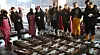 Cod fish auction is held at a market in Geoje, South Gyeongsang, on Thursday, as the peak of the Winter cod season arrives in the country. [YONHAP]