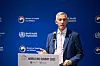 Bill Rodriguez, CEO of Foundation for Innovative New Diagnostics, speaks at a press conference during the World Bio Summit 2022 on Wednesday. [FOUNDATION FOR INNOVATIVE NEW DIAGNOSTICS]
