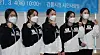 Korean women curlers Team Kim, who won the silver medal at the 2018 PyeongChang Winter Olympics, pose for a photo after the team business agreement at Gangneung City Hall in Gangwon on Thursday. [YONHAP]