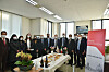 Attendees celebrate the opening of the Interdisciplinary Centre for Italian Studies in Korea in a classroom at the Hankuk University of Foreign Studies (HUFS) Seoul campus Friday. During the opening ceremony, career development program 'Italian Job' was announced as well, which will connect Korean students with companies in Italy. Fifth from the left is Michela Linda Magri, director of the Italian Cultural Institute. From seventh from left is Francesco Fussi, president of the Italian Chamber of Commerce Korea; Kim Si-hong, director of the Interdisciplinary Centre for Italian Studies in Korea; Federico Failla, ambassador of Italy to Korea; Kim In-chul, president of HUFS; and Yoon Seok-man, vice president of HUFS. [HANKUK UNIVERSITY OF FOREIGN STUDIES]