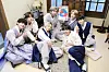 The seven members of BTS pose in hanbok, or Korean traditional dress, to celebrate Lunar New Year. [BIG HIT ENTERTAINMENT]