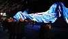 A large rollable OLED screen is displayed by LG Electronics at CES 2020 in Las Vegas. [YONHAP]