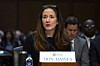 Director of National Intelligence Avril Haines speaks during a hearing of the Senate Intelligence Committee in Washington on Monday. [AP/YONHAP]