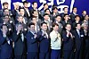 Political and business leaders from Daegu and North Gyeongsang, the region hardest hit during the early stages of Korea's Covid-19 outbreak, pledge to overcome the ensuing economic crisis at EXCO in Daegu on Monday. [NEWS1]
