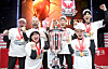 The Welcome Savings Bank Phoenix celebrate beating the BlueOne Angels in the final of the Welcome Savings Bank Professional Billiards Association Team League 2021-22 playoffs at Bitmaru Broadcasting Support Center in Goyang, Gyeonggi on Wednesday. Now in its second year, the league pits eight teams of the world's top billiards players against each other in a six-month competition. [NEWS1]
