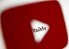 A 3D-printed YouTube icon is seen in front of a YouTube logo in this illustration taken October 25, 2017. [REUTERS/YONHAP]