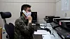 A South Korean military official makes a test call over the inter-Korean military hotline which was restored Monday 55 days after Pyongyang suspended cross-border communication lines in protest of Seoul and Washington’s summertime military exercise. [DEFENSE MINISTRY]